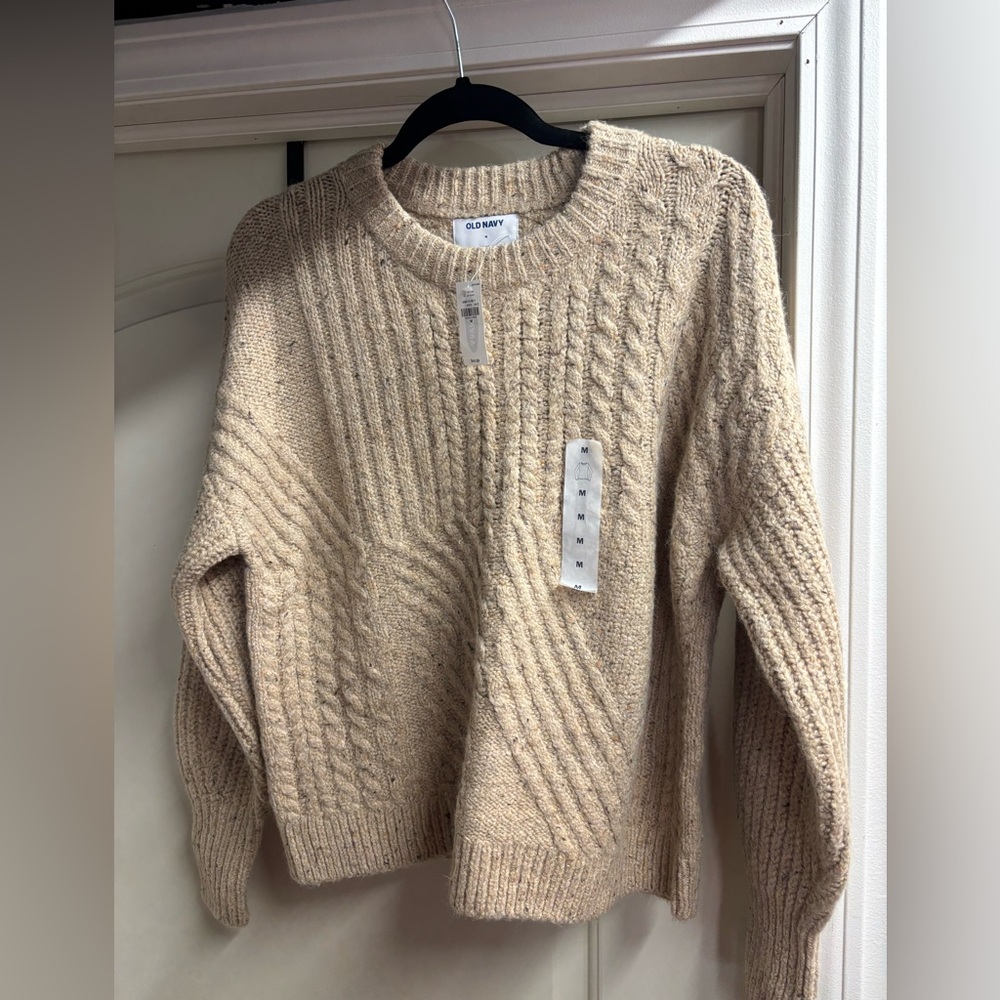 Old Navy Beige Cable Knit Sweater